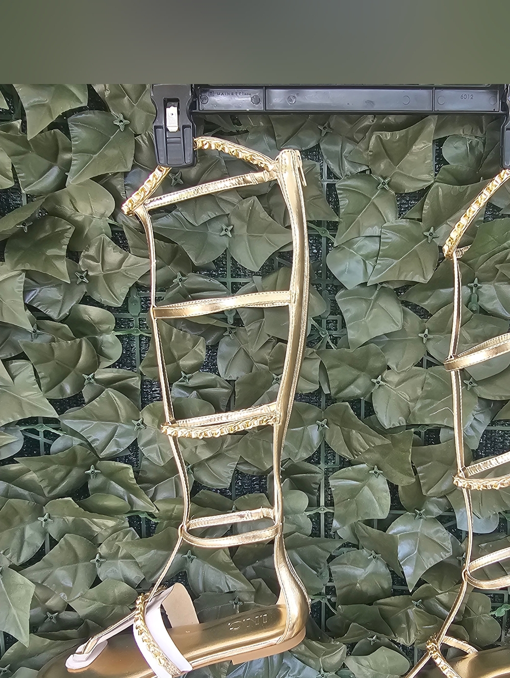 INC International Concepts Metallic Gold Strappy Gladiator Sandals 5.5 M NIB - Picture 2 of 15